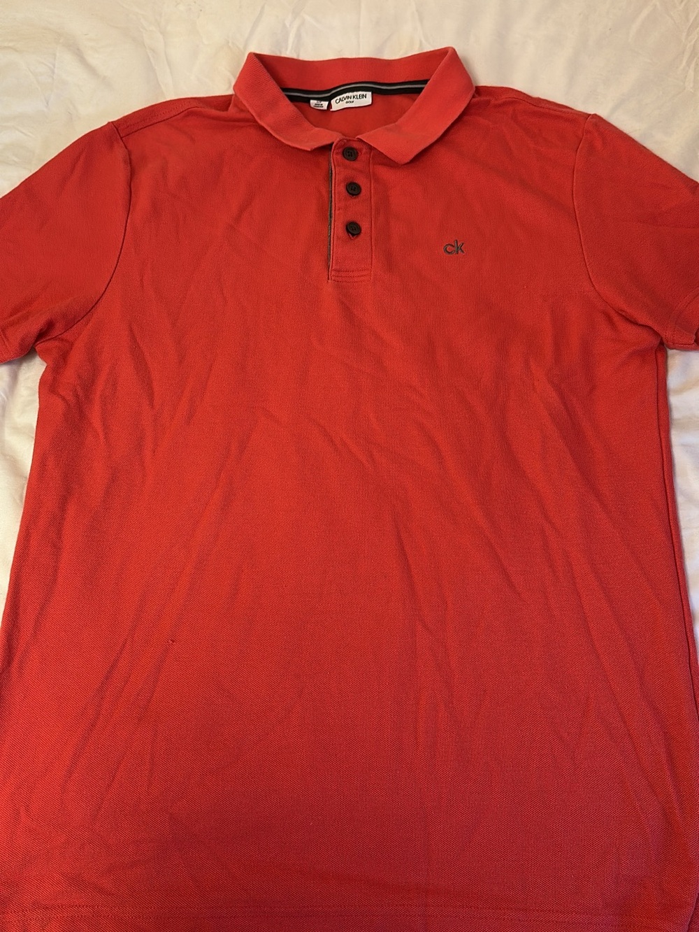 Calvin Klein Red Short-Sleeve Polo